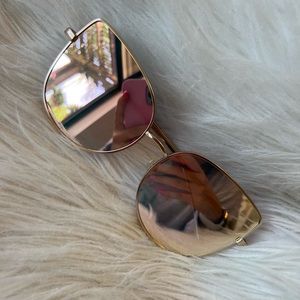 Cat Eye Sunglasses Rose Gold